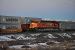 BNSF 6017 a ES44AC 25th Anniversary Locomotive Leads The Special BNSF Super Bowl Special VIP Train returning The Cars to BNSF Topeka, Kansas